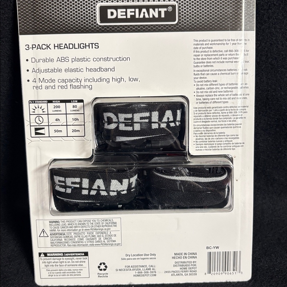 Headlights 3 pack Defiant - Picture 3 of 5